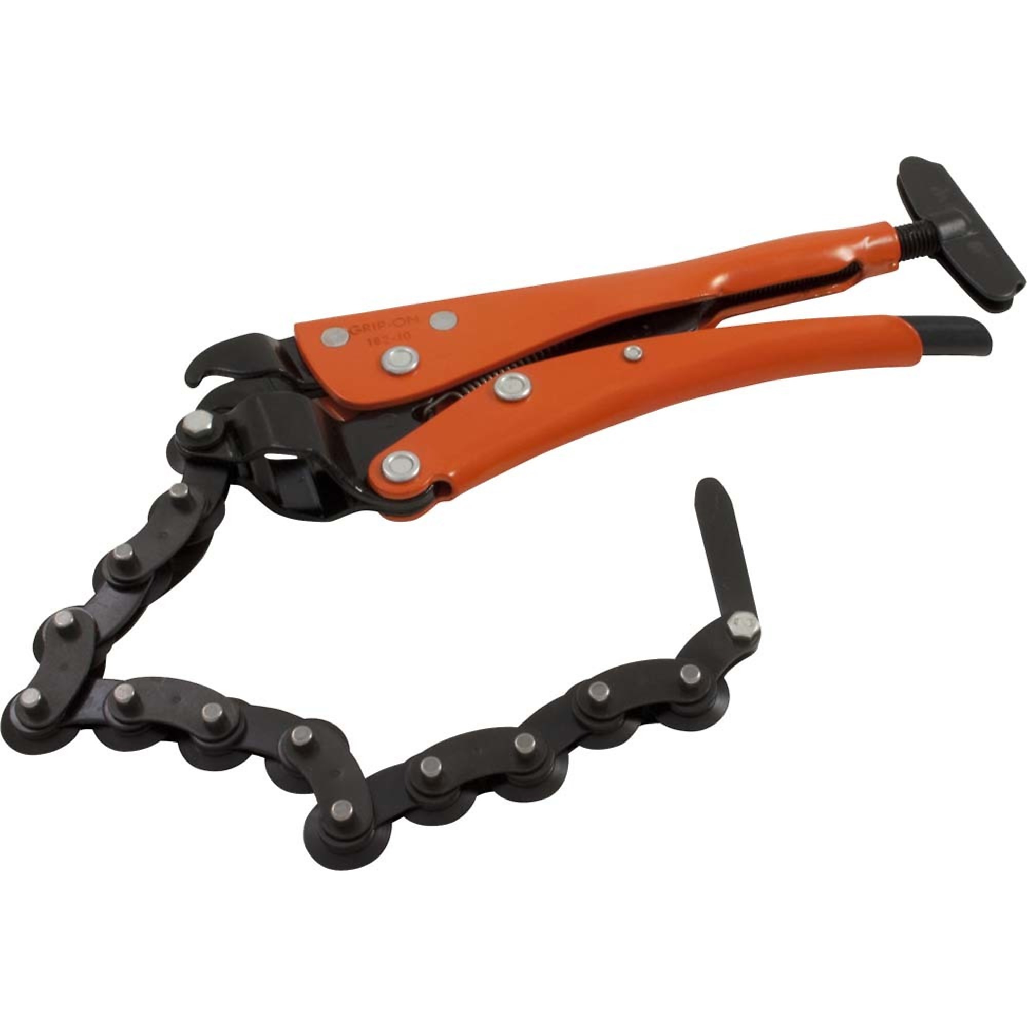 Grip-on, 10in. Locking Chain Pipe Cutter, Pieces (qty.) 1 Material Alloy Steel, Jaw Capacity 2.95 in, Model# 182-10